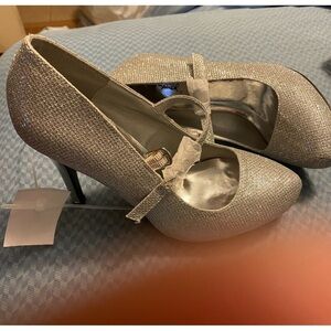 Sparkling Silver Shoes